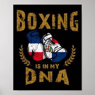 Affiche La boxe est dans mon D-n-a République Dominicaine 