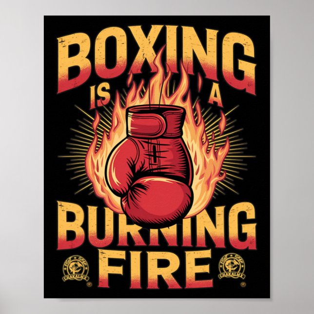 Affiche La Boxe Est Un Feu Qui Brûle (Devant)