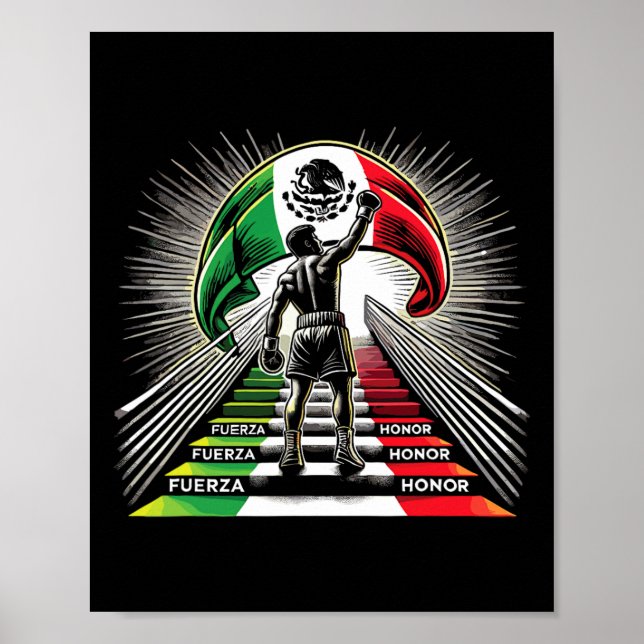 Affiche La boxe mexicaine Fuerza Honor Spirit (Devant)