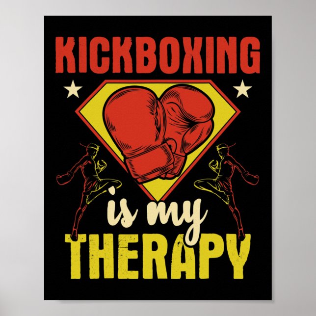 Affiche La boxe thaïlandaise est ma thérapie - Arts martia (Devant)