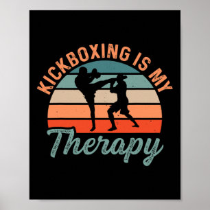 Affiche La boxe thaïlandaise est ma thérapie Boxe Sports K