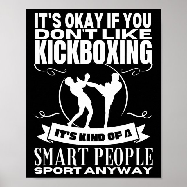 Affiche La boxe thaïlandaise est pour les gens intelligent (Devant)