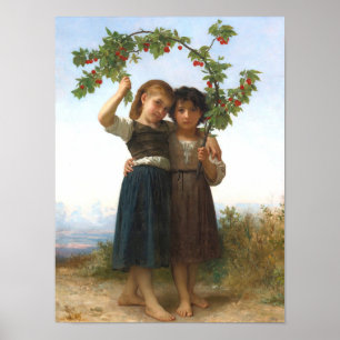 Affiche La Branche de Cerise par William Bouguereau