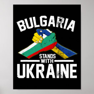 Affiche La Bulgarie Soutient L'Ukraine Ukrainien Bulgare F
