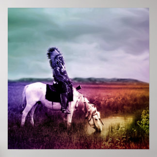 Affiche La Buse rouge dans une oasis dans les Badlands