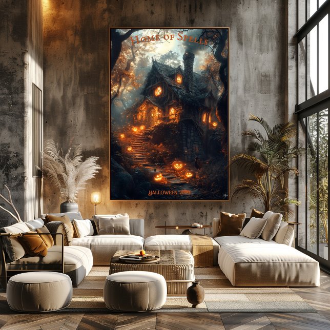 Affiche La Cabane de la Sorcière Halloween avec Jack écarl (Créateur téléchargé)