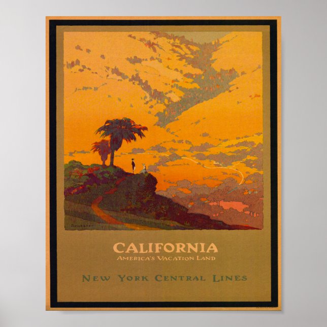Affiche La Californie, le territoire de vacances des Etats (Devant)
