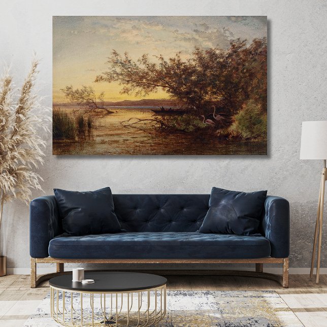 Affiche La Camargue, Coucher De Soleil – Félix Ziem (Créateur téléchargé)