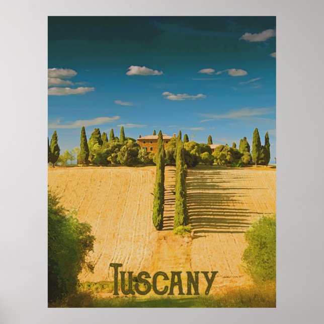 Affiche La campagne toscane (Devant)