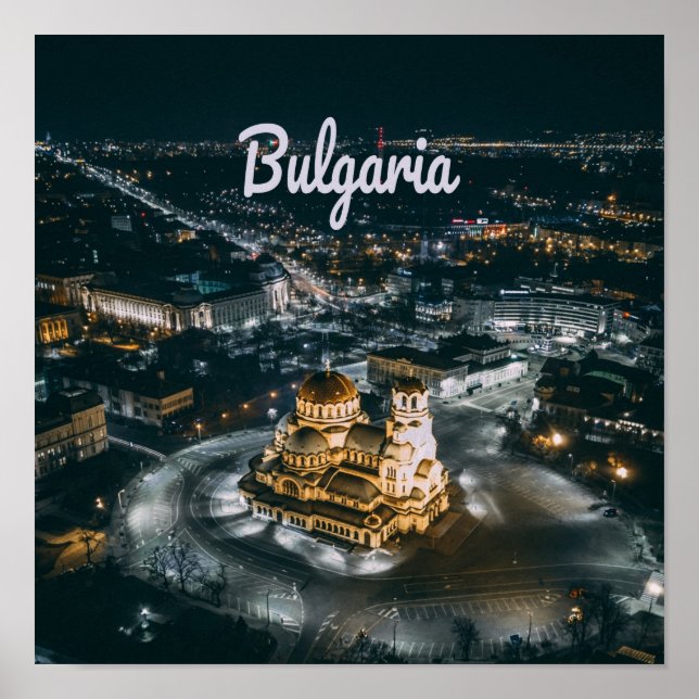 Affiche La capitale bulgare Sofia Alexandre Nevsky Cathédr (Devant)