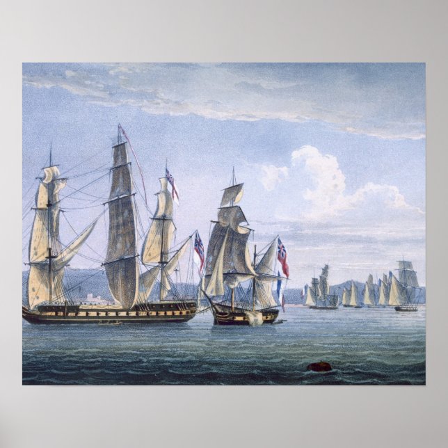 Affiche La capture du Sparvière le 3 mai 1810, engr (Devant)