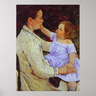 Affiche La Caresse de l'enfant. c. 1890, Mary Cassatt