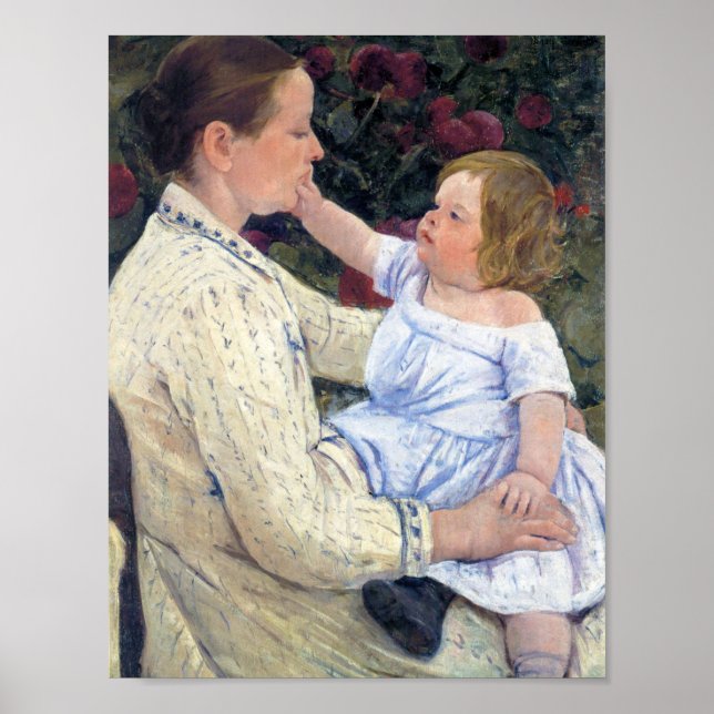 Affiche La caresse de l'enfant, Mary Cassatt (Devant)