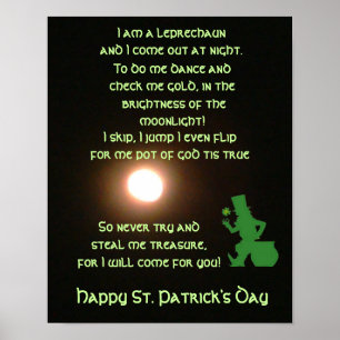 AFFICHE LA CARTE DE LA CHANSON LEPRECHAUN