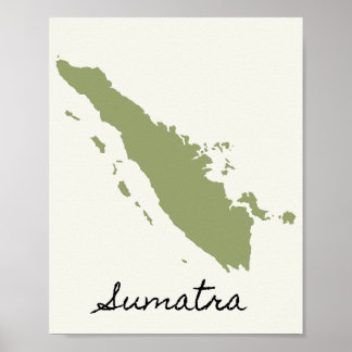 Affiche La carte de Sumatra