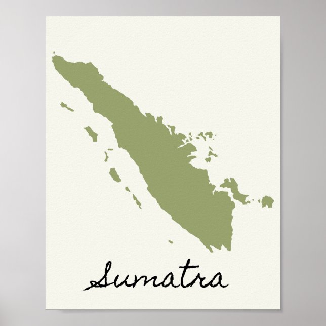 Affiche La carte de Sumatra (Devant)