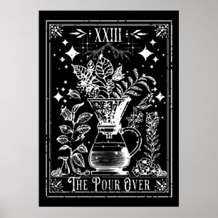 Affiche La carte de tarot de la café en versement