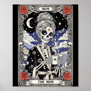 Affiche La carte de tarot de la mère squelette gothique vi
