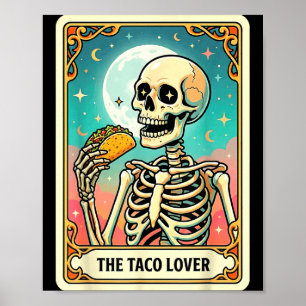 Affiche La carte de tarot de l'amoureux de tacos