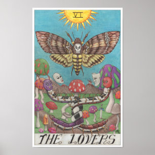 Affiche La carte de tarot des Amoureux