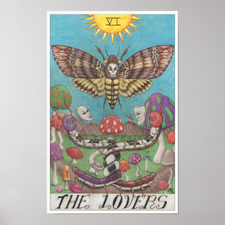 Affiche La carte de tarot des Amoureux