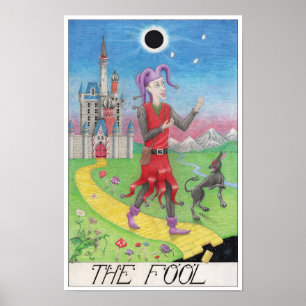 Affiche La carte de tarot du Fou