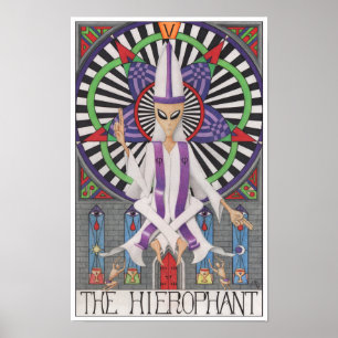Affiche La carte de tarot du Hiérophante