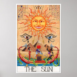 Affiche La carte de tarot du Soleil