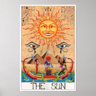 Affiche La carte de tarot du Soleil