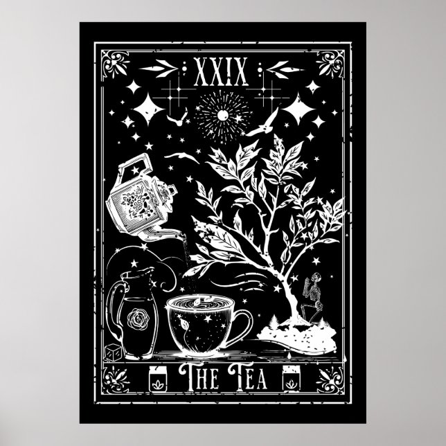 Affiche La carte de tarot du thé (Devant)