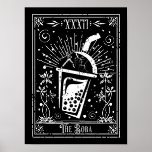 Affiche La carte de tarot du thé Boba