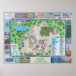 Affiche La carte des Carrés de bonne place