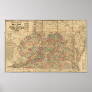 Affiche La carte officielle de Lloyd de l'état de Virgini