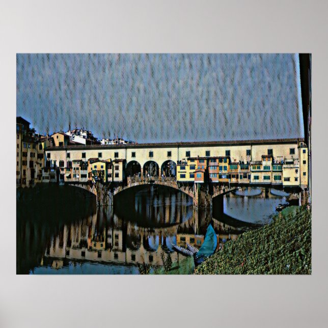 Affiche La carte Ponte Vecchio (Devant)