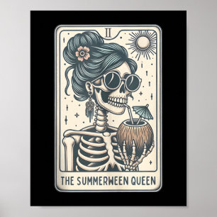 Affiche La carte Summerween Queen Tarot, Halloween en cuis