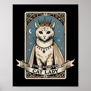 Affiche La carte Tarot Dames Chat Enfant
