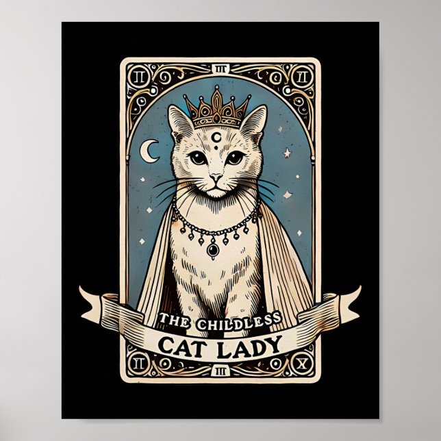 Affiche La carte Tarot Dames Chat Enfant (Devant)