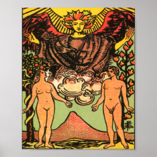 Affiche La carte Tarot Lovers