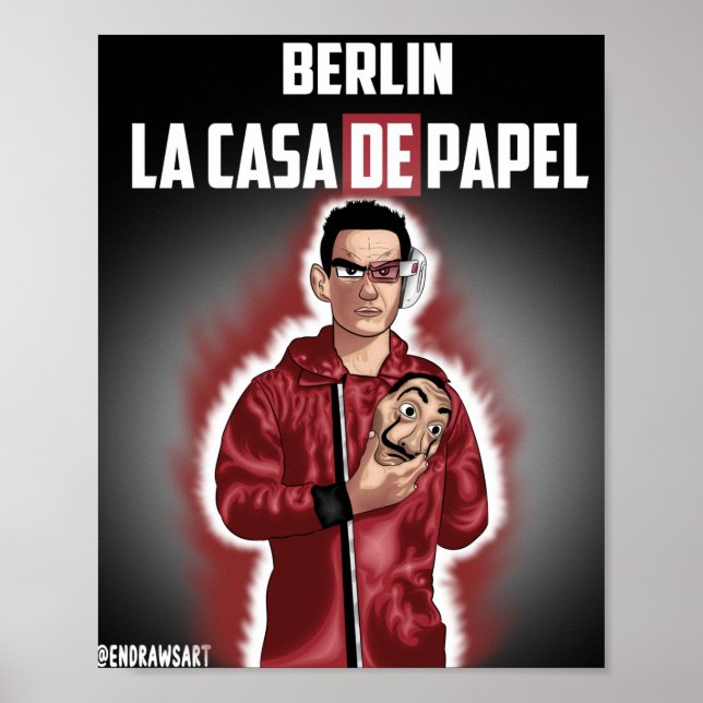 AFFICHE LA CASA DE PAPEL - MONEY HEIST - BERLIN COVERART (Devant)