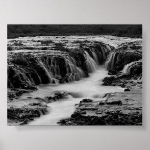 Affiche La cascade Bruararfoss en Islande
