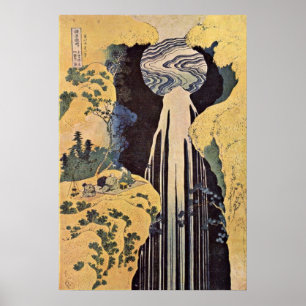 Affiche La cascade d'Amida par Katsushika Hokusai