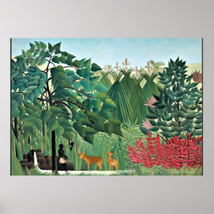 Affiche La cascade d'Henri Rousseau
