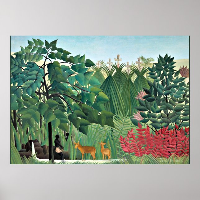 Affiche La cascade d'Henri Rousseau (Devant)