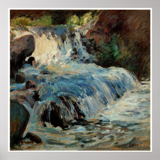 Affiche La cascade par John Henry Twachtman (Devant)