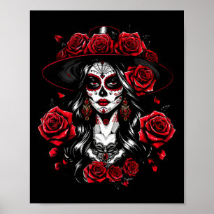 Affiche La Catrina Women Dia De Los Muertos Latino Cinco D