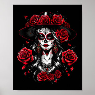 Affiche La Catrina Women Dia De Los Muertos Latino Cinco D