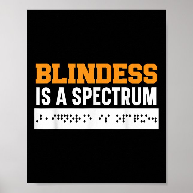 Affiche La Cécité Est Un Spectre Braille Conscience De La  (Devant)