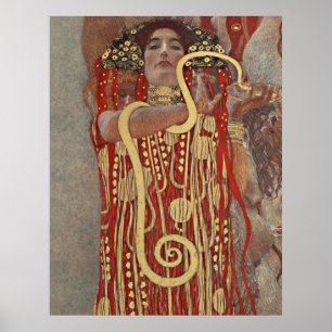 Affiche La célèbre peinture Hygieia de Gustav Klimt.