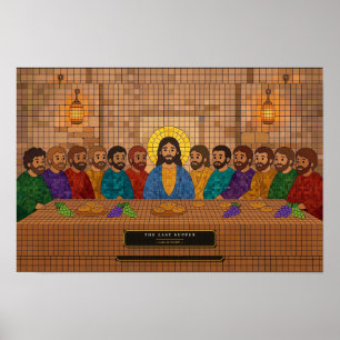 Affiche La Cène — mosaïque cubique