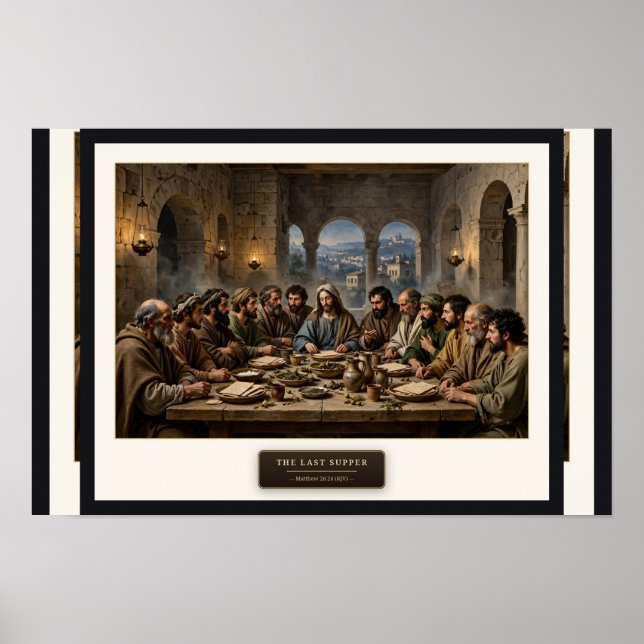 Affiche La Cène — Style de Da Vinci (Devant)